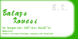 balazs kovesi business card